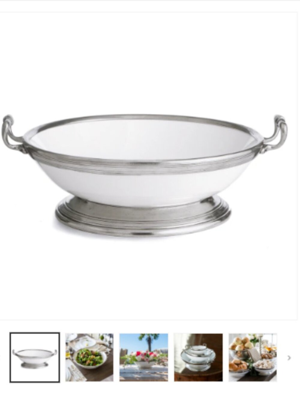 Arte Italica Tuscan Large Footed Bowl with Handles